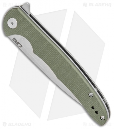 CJRB Cutlery Briar Liner Lock Knife Green G-10  (3.75" D2 Stonewash) J1902-GNF