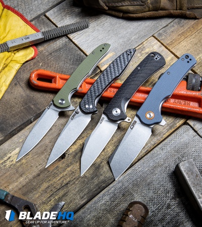 CJRB Cutlery Crag Liner Lock Knife Gray G-10 (3.5" Stonewash) J1904-GYF