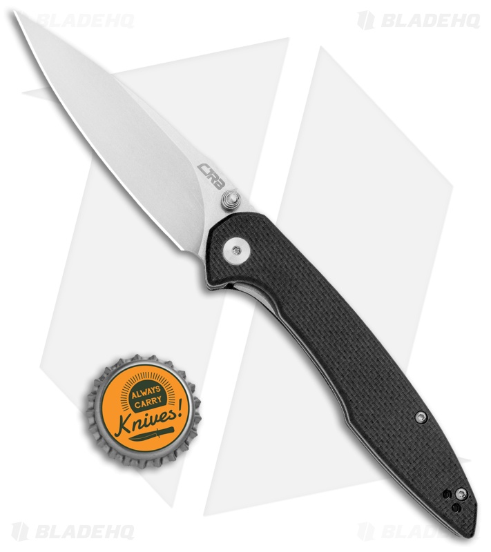 CJRB Cutlery Centros Liner Lock Knife Black G-10 (3.625" D2 Stonewash) J1905-BKF