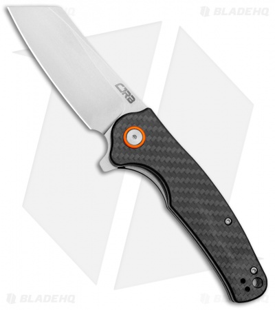 CJRB Cutlery Crag Liner Lock Knife Carbon Fiber (3.5" AR-RPM9 Stonewash) J1904CF