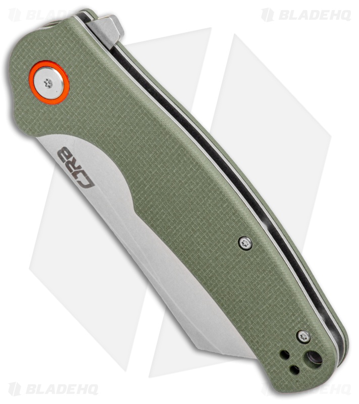 CJRB Cutlery Crag Liner Lock Knife Green G-10 (3.5" Stonewash) J1904-GNF