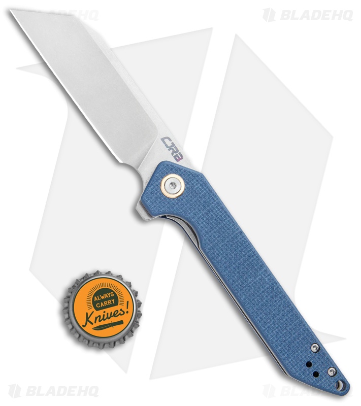 CJRB Cutlery Rampart Liner Lock Knife Gray G-10 (3.5" Stonewash) 