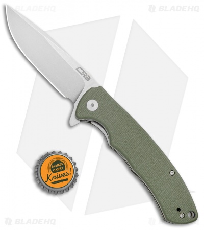 CJRB Cutlery Taiga Liner Lock Knife Green G-10  (3.75" D2 Stonewash)  J1903-GNF