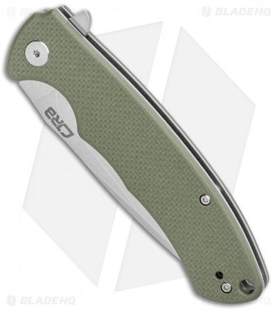 CJRB Cutlery Taiga Liner Lock Knife Green G-10  (3.75" D2 Stonewash)  J1903-GNF