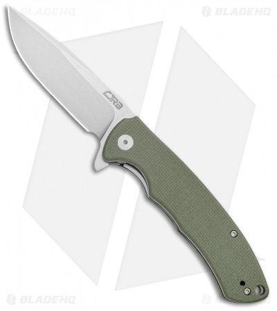 CJRB Cutlery Taiga Liner Lock Knife Green G-10  (3.75" D2 Stonewash)  J1903-GNF