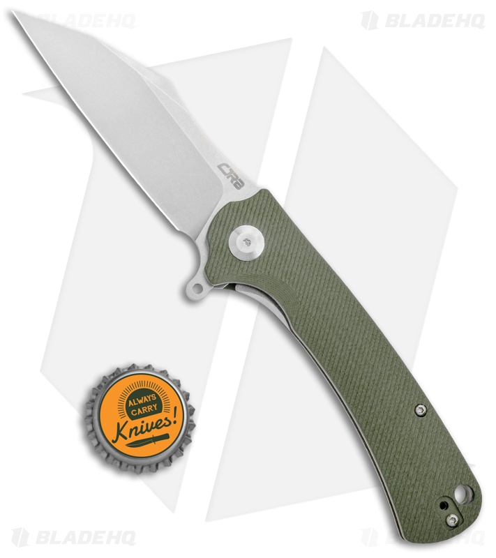 CJRB Cutlery Talla Liner Lock Knife Green G-10 (3.25" D2 Stonewash) J1901-GNC