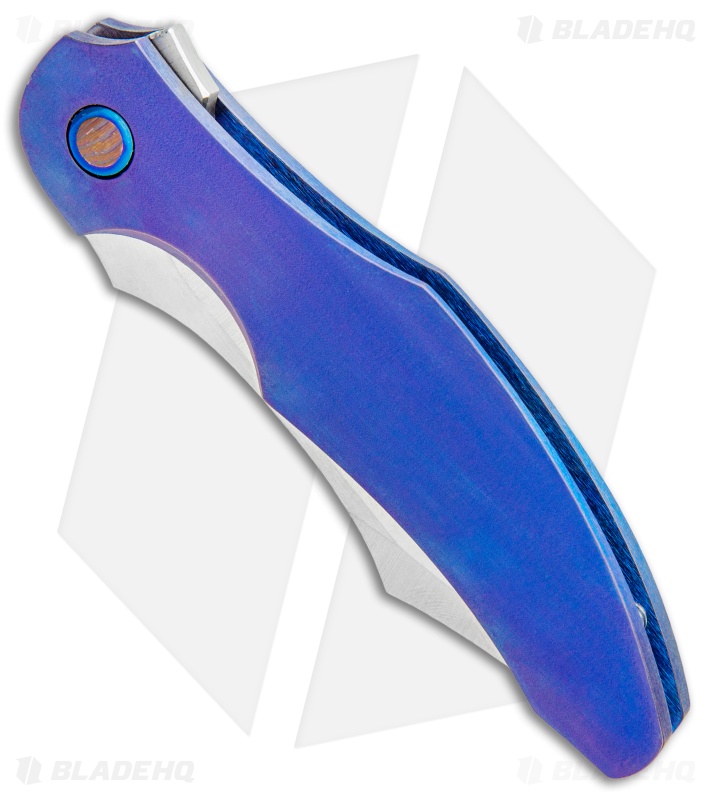 CMF Metalworks Custom Cutlass Frame Lock Knife Blue Ti (3.5" Satin)
