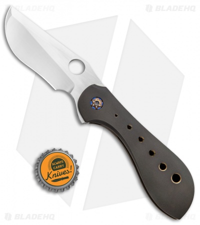 CMF Metalworks Custom Crusade V2 Frame Lock Knife Bronze Ti ( 3.3" Satin)