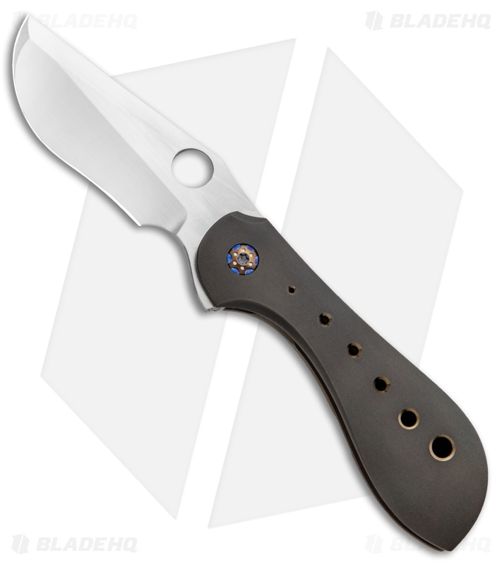 CMF Metalworks Custom Crusade V2 Frame Lock Knife Bronze Ti ( 3.3" Satin)