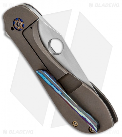CMF Metalworks Custom Crusade V2 Frame Lock Knife Bronze Ti ( 3.3" Satin)