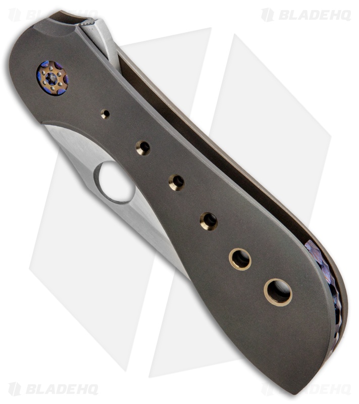 CMF Metalworks Custom Crusade V2 Frame Lock Knife Bronze Ti ( 3.3" Satin)