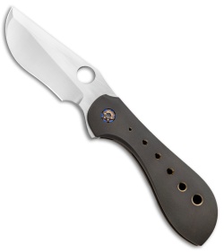 CMF Metalworks Custom Crusade V2 Frame Lock Knife Bronze Ti ( 3.3" Satin)