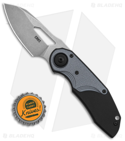 CRKT Attaboy Deadbolt Lock Assisted Knife Black/Blue GRN (2.73" SW) 5410