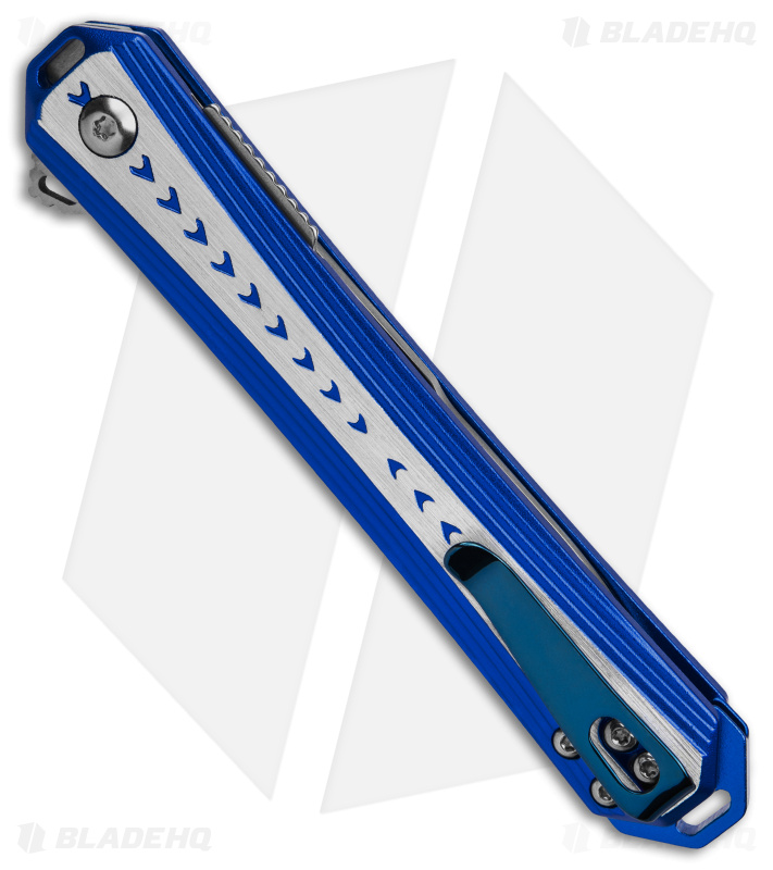 CRKT Stickler Liner Lock Assisted Flipper Knife Blue Aluminum (3.4" Satin)