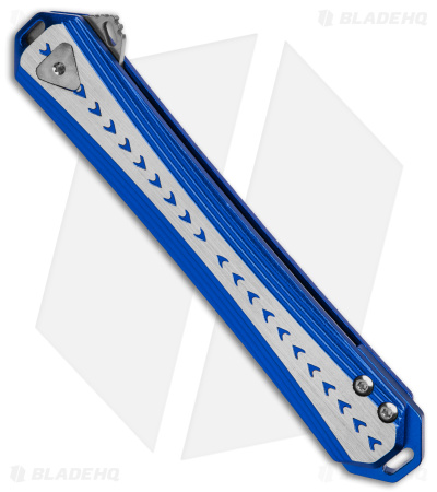 CRKT Stickler Liner Lock Assisted Flipper Knife Blue Aluminum (3.4" Satin)