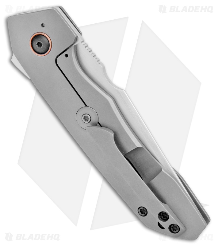 Chad Nell Custom Gent UDT Frame Lock Knife Titanium (3" Satin AEB-L)
