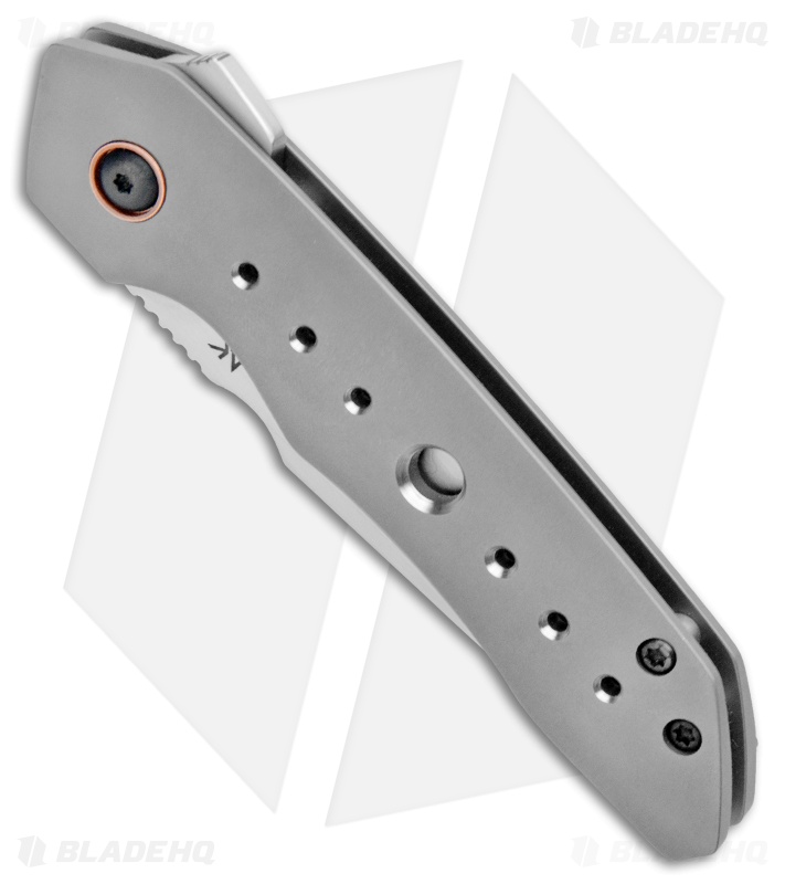 Chad Nell Custom Gent UDT Frame Lock Knife Titanium (3" Satin AEB-L)