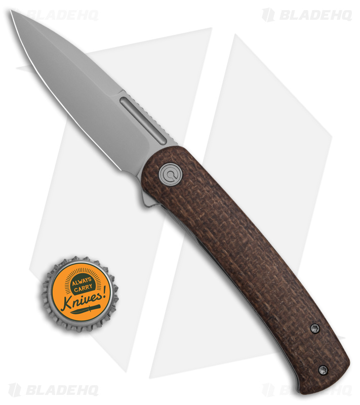 CIVIVI Cetos Frame Lock Knife Coarse Brown Micarta (3.48" BB) C21025B-1