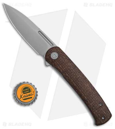 CIVIVI Cetos Frame Lock Knife Coarse Brown Micarta (3.48" BB) C21025B-1