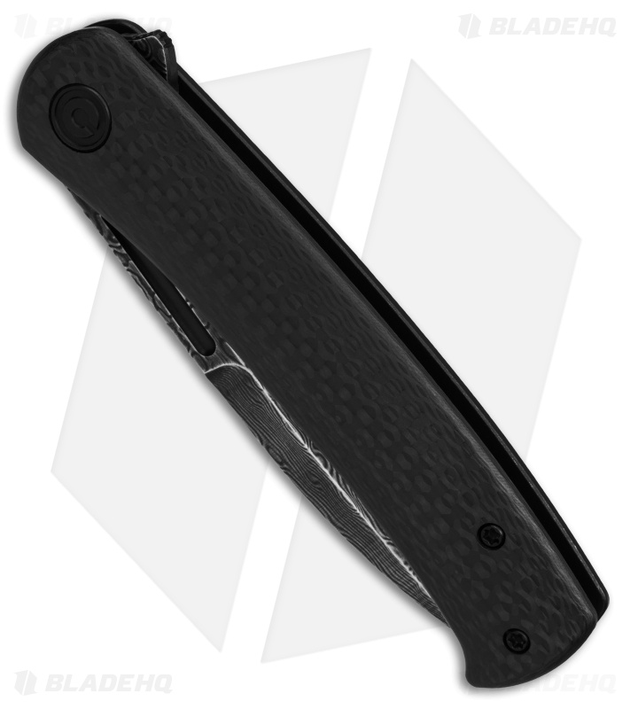 CIVIVI Cetos Frame Lock Knife Twill Carbon Fiber (3.48" Damascus) C21025B-DS1