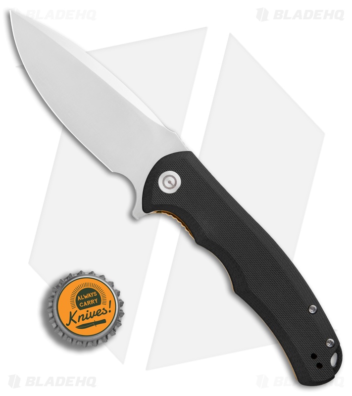 CIVIVI Praxis Flipper Liner Lock Knife Black G-10 (3.75" Satin) C803C