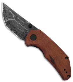 CIVIVI Thug 2 Liner Lock Knife Cuibourtia Wood (2.69" Damascus) C20028C-DS1