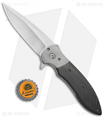  Crawford Custom Point Guard Flipper Knife Carbon Fiber (3.625" Satin)