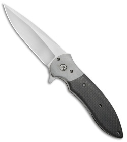  Crawford Custom Point Guard Flipper Knife Carbon Fiber (3.625" Satin)