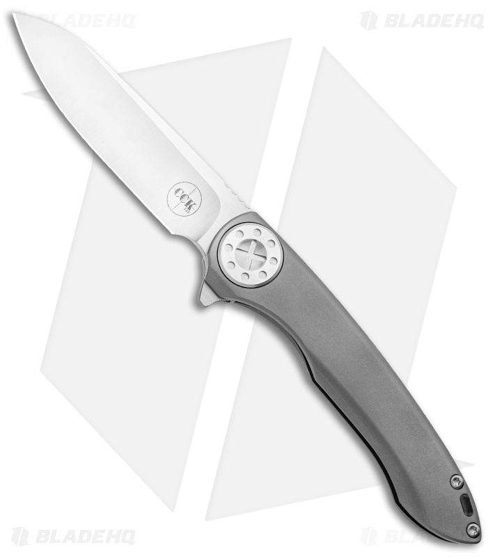 Curtiss Custom Knives Cruze Flipper Frame Lock Knife Titanium (3.5" Satin)