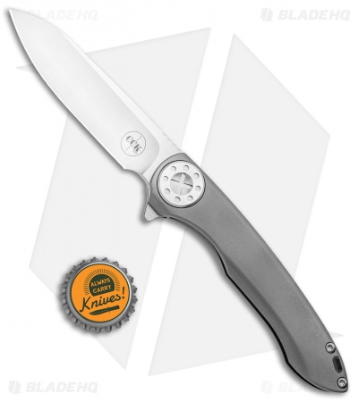 Curtiss Custom Knives Cruze Flipper Frame Lock Knife Titanium (3.5" Satin)