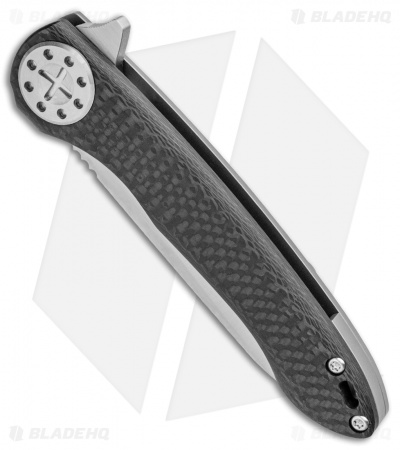 Curtiss Custom Cruze Flipper Frame Lock Knife Carbon Fiber/Titanium (3.5" Satin)