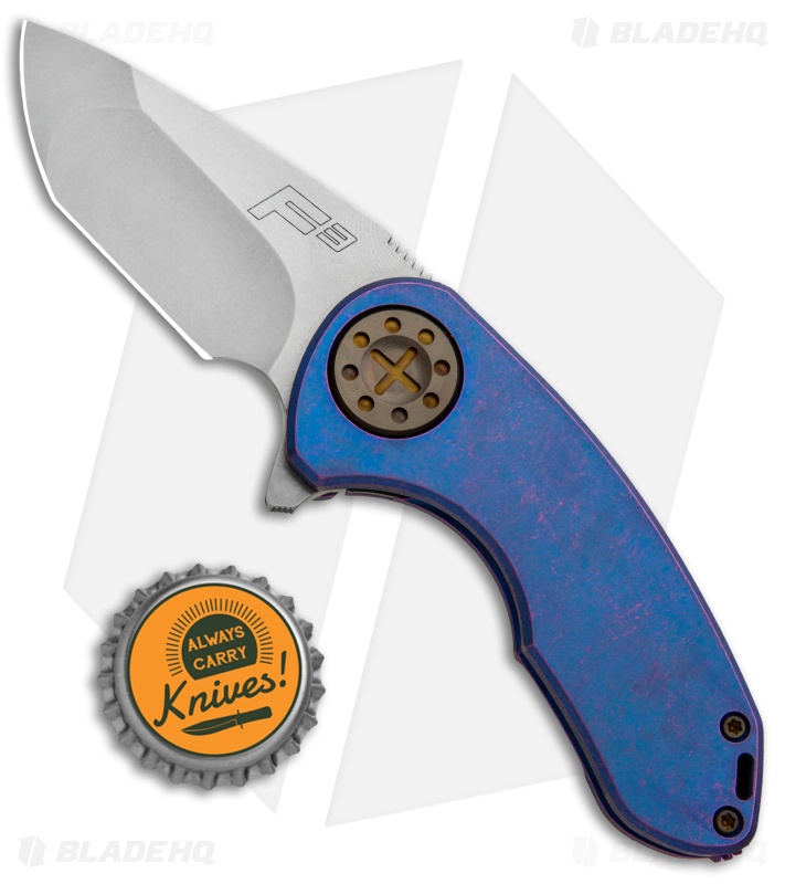 Curtiss Custom Knives F3 Compact Frame Lock Purple Ti w/ Bronze