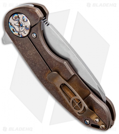 Curtiss Custom F3 Medium Wharncliffe Frame Lock Knife Titanium Bronze (3.13" SW)