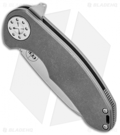 Curtiss Knives F3 Medium Wharncliffe Frame Lock Knife Titanium (3.125