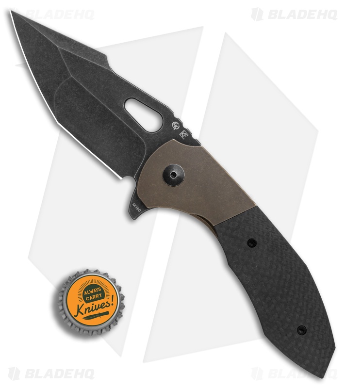 Custom Knife Factory Christensen Spectra Knife Bronze Ti/CF (3.25" Black SW) CKF