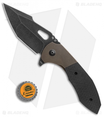 Custom Knife Factory Christensen Spectra Knife Bronze Ti/CF (3.25" Black SW) CKF