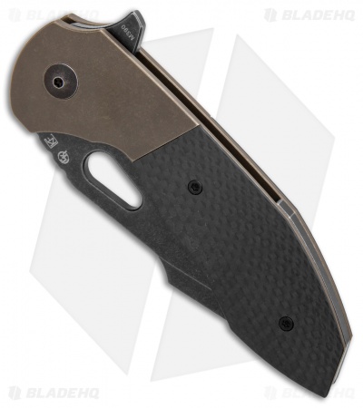 Custom Knife Factory Christensen Spectra Knife Bronze Ti/CF (3.25" Black SW) CKF