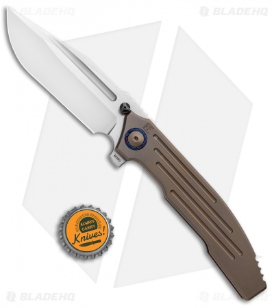 Custom Knife Factory Snafu 2.0  Flipper Knife Titanium (3.9" Bead Blast) CFK022