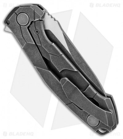 Custom Knife Factory T14 Flipper Knife Black SW Ti  (4.3" Black SW) CKF