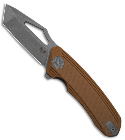 Damned Designs Banshee Liner Lock Knife Tan G-10 (3" SW)