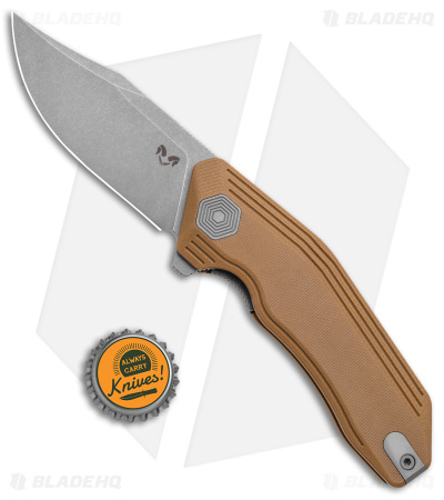 Damned Designs Cerberus Liner Lock Knife Tan G-10 (3.25" SW)