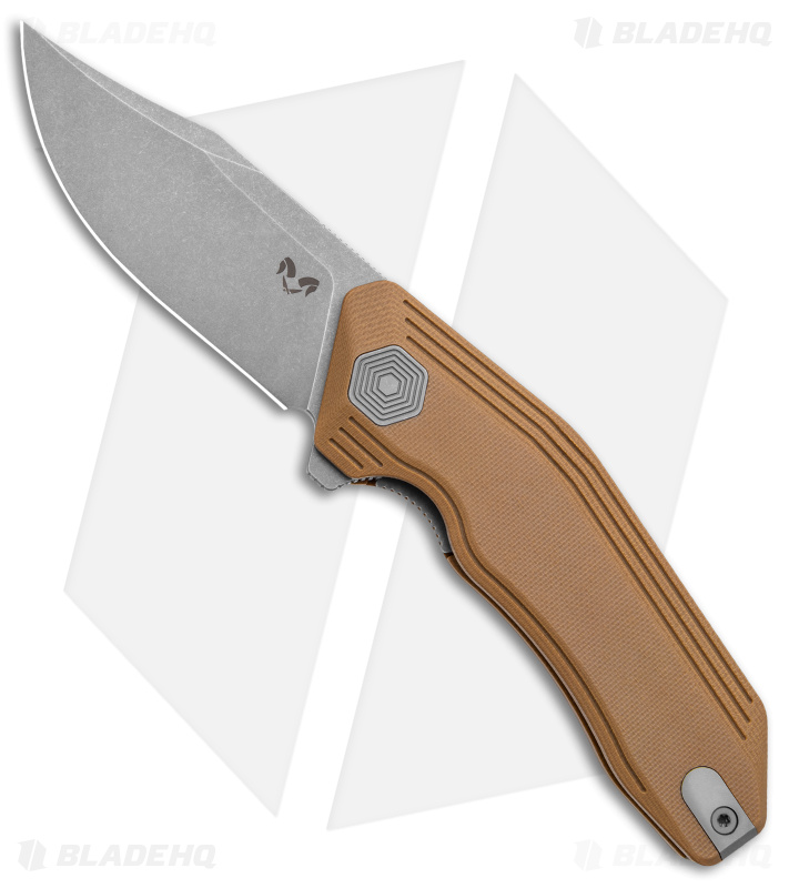 Damned Designs Cerberus Liner Lock Knife Tan G-10 (3.25" SW)