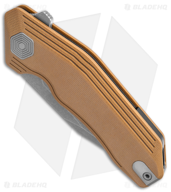 Damned Designs Cerberus Liner Lock Knife Tan G-10 (3.25" SW)