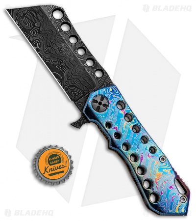 Darrel Ralph Designs DDR MOAB Hacker Flipper Knife Mokuti/Ti (3.5" Damascus)