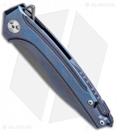Defcon Blade Works JK Frame Lock Knife Blue Titanium (3.6" Bead Blast) TF5288