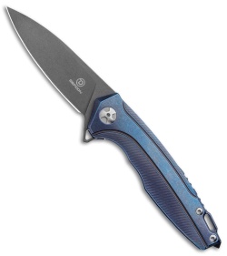 Defcon Blade Works JK Frame Lock Knife Blue Titanium (3.6" Bead Blast) TF5288