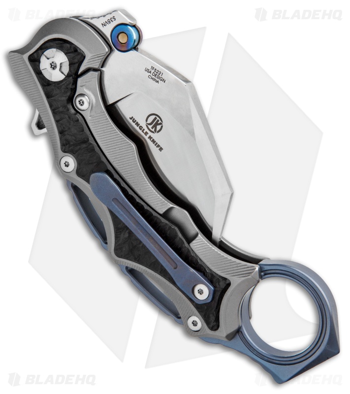 Defcon Blade Works JK Karambit Knife Black G-10/Ti (2.5" Satin) TF5221