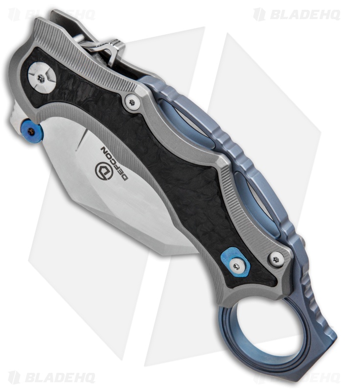 Defcon Blade Works JK Karambit Knife Black G-10/Ti (2.5" Satin) TF5221