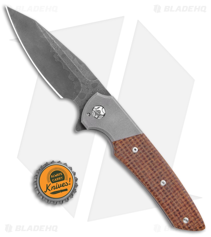 Desert Blade Works Rebel Custom Frame Lock Knife Ti/Kevlar (3.5" Damascus)