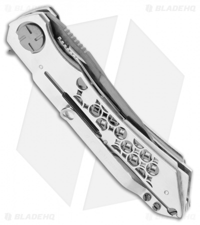 Dew Hara Custom Mini Mina Liner Lock Knife Hand Rubbed Ti (3.5" Etched Mirror)